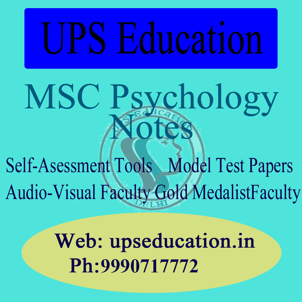 MSc Psychology Notes UPS Education UPS Education