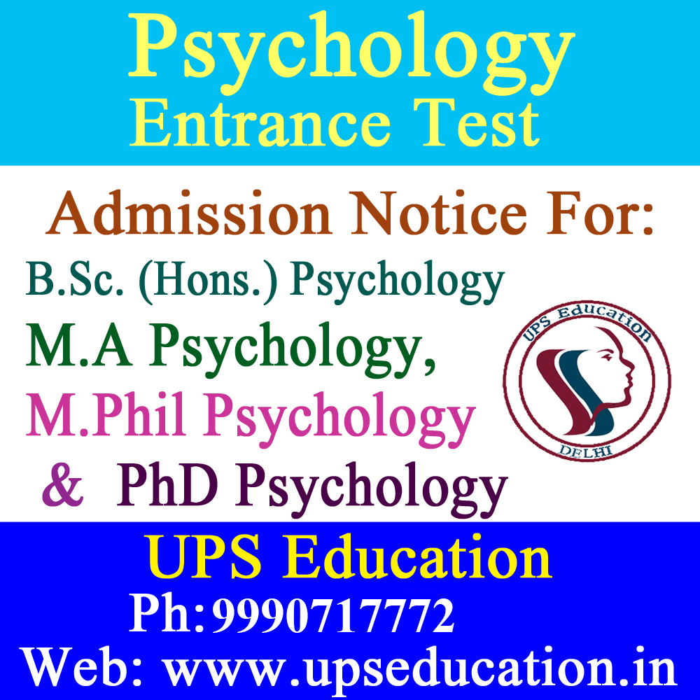 Admission Starts in Psychology Entrance Exam UPS Education UPS