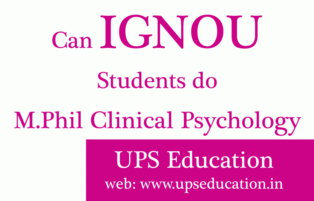 Can IGNOU Students Do M Phil Clinical Psychology After MA Psychology