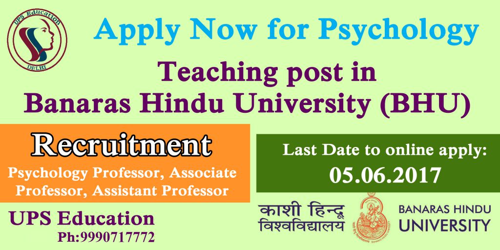 Recruitment of Psychology Professor, Associate Professors and Assistant