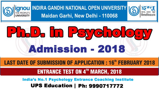 phd in psychology from ignou