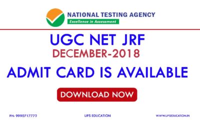 UGC NET DECEMBER 2018 ADMIT CARD