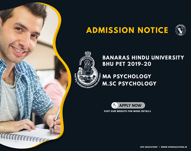 BHU MA/M.Sc Psychology Admission 2019-20