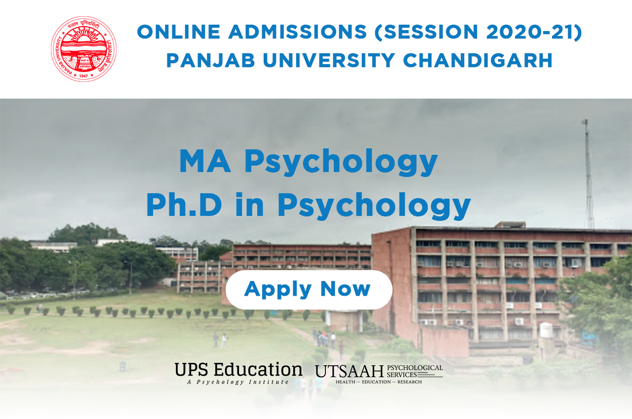 Panjab University (PU) MA/PhD Psychology Admission 2020 Started