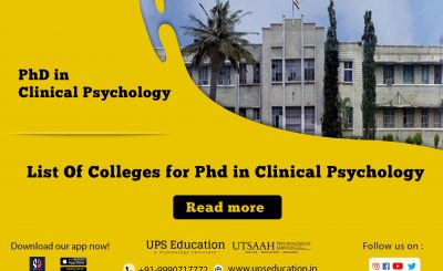 list of Phd in clinical psychology colleges in india