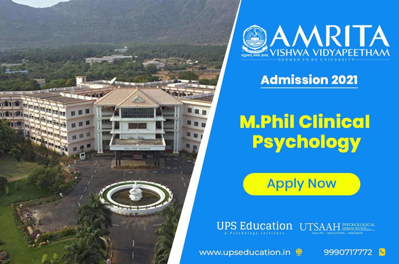 Amrita School of Medicine M.Phil Clinical Psychology Admission 2021 – Apply Now