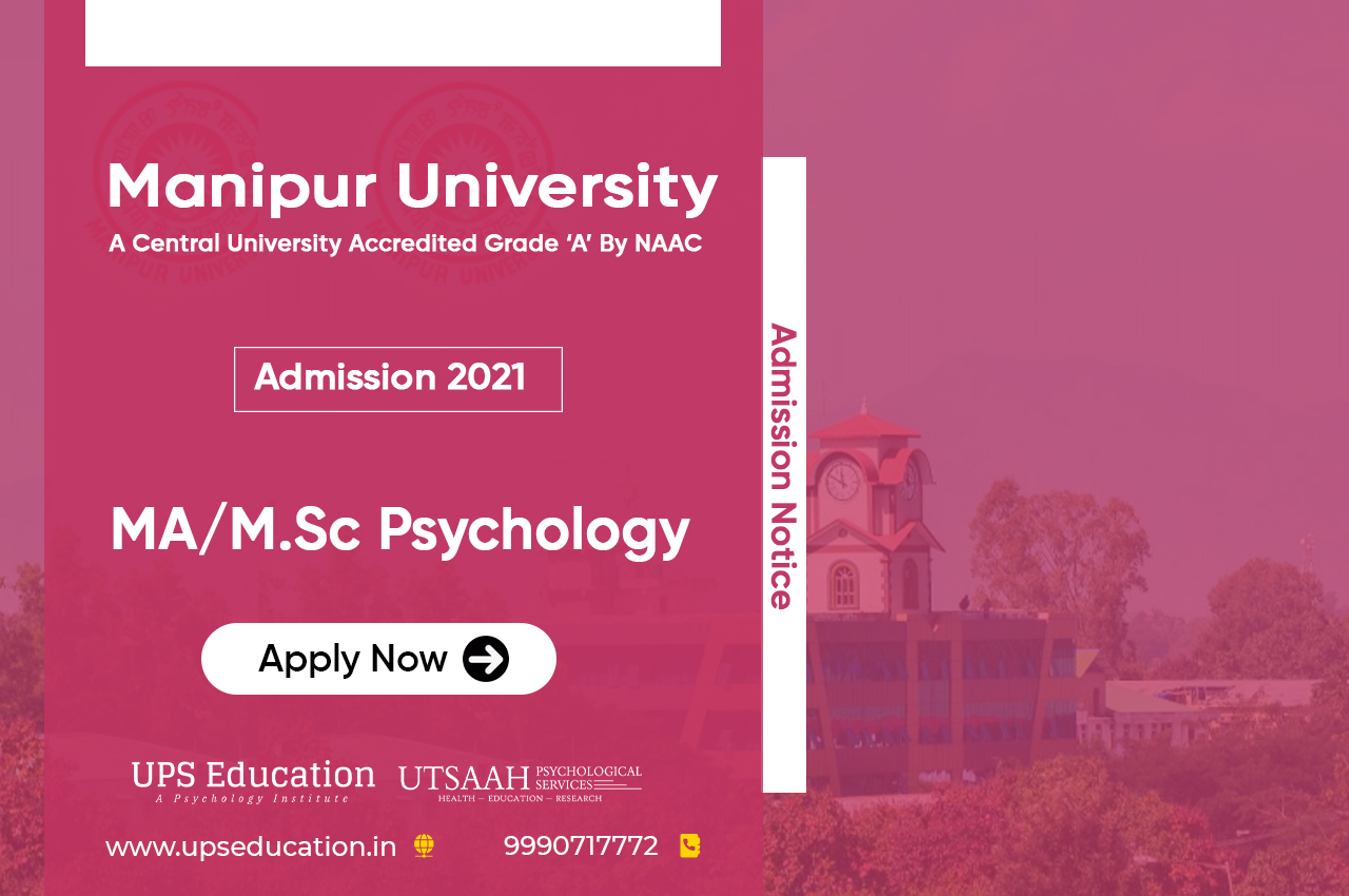 MA/M.Sc Psychology Admission 2021 Open in Manipur University