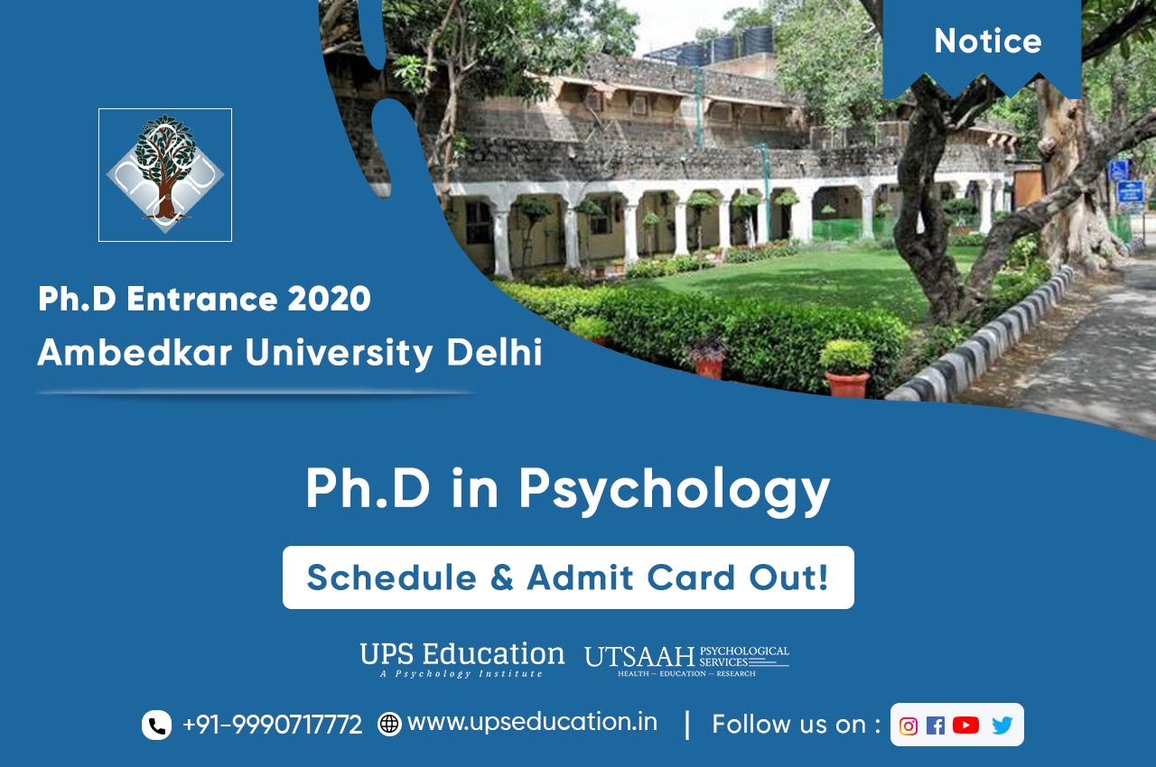 Ph.D Entrance 2020 Schedule out for AUD Delhi