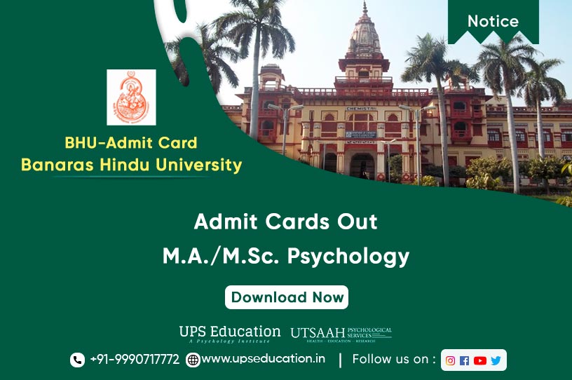 MA/M. Sc. Psychology in BHU, PET Admit Card Released for 2021—UPS Education