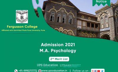 Fergusson College, Merit list for MA Psychology Admission 2021—UPS Education