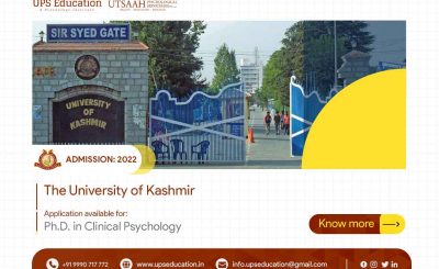 The University of Kashmir, Ph.D. in psychology Admission 2022—UPS Education