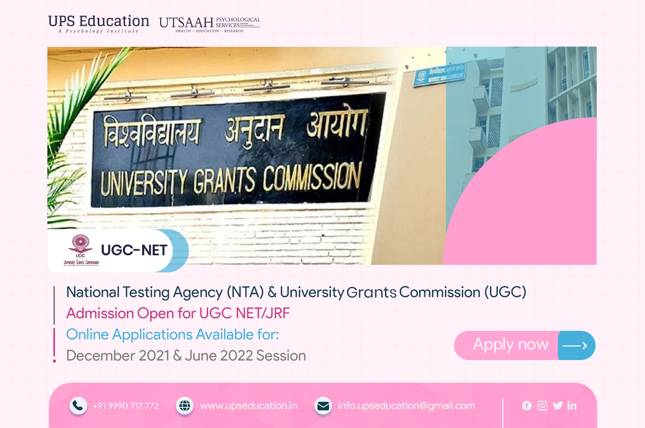 UGC NET/JRF December 2021 & June 2022 Online Applications Available, Apply Now—UPS Education