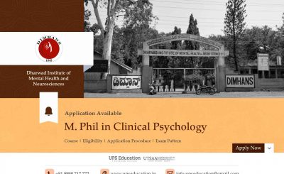 M.Phil in Clinical Psychology Admission at DIMHANS, Dharwad—UPS Education