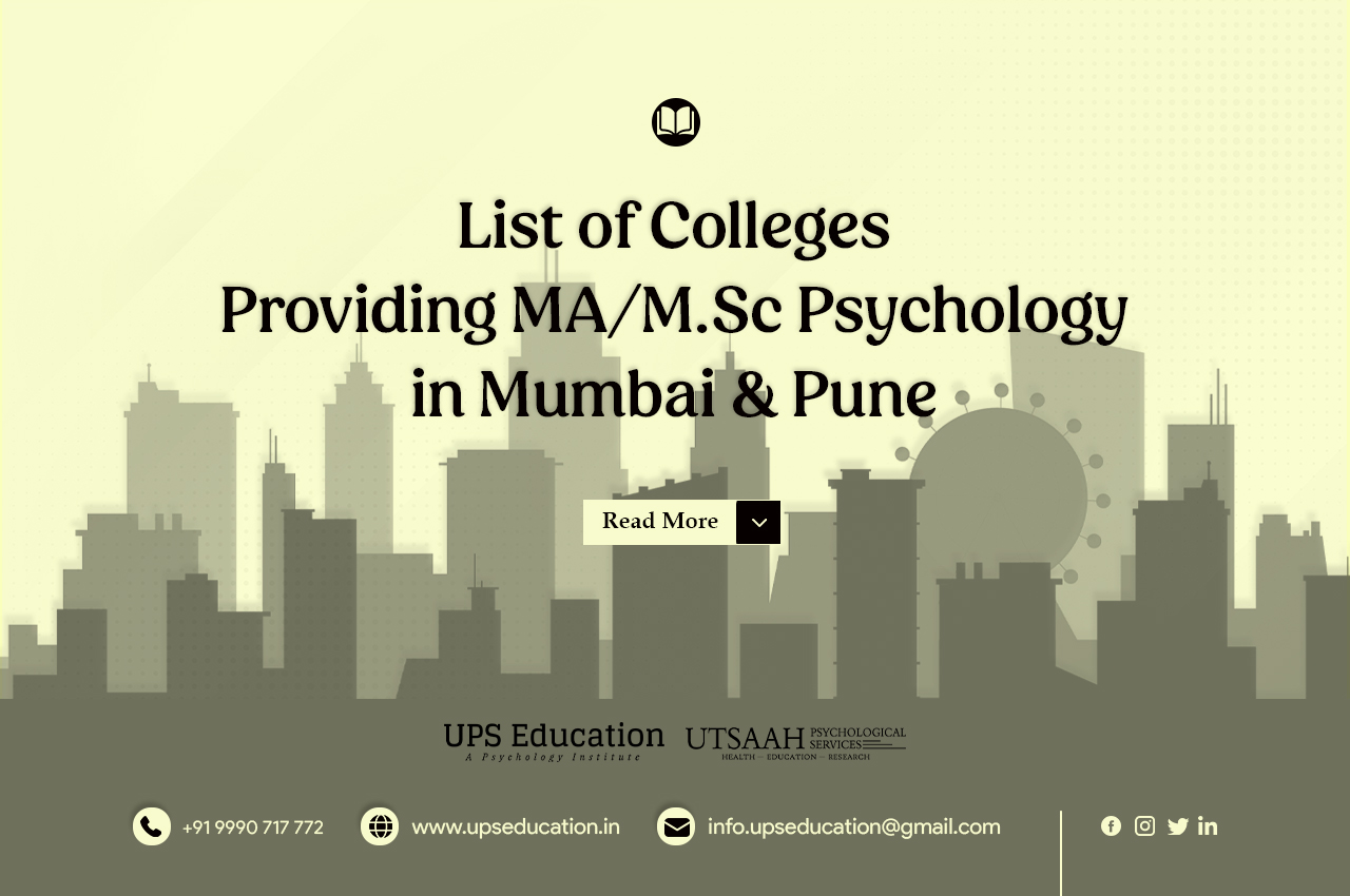 List of Colleges providing MA/M.Sc in Psychology in Mumbai and Pune