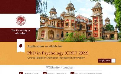 PhD Psychology Admission open at the University of Allahabad