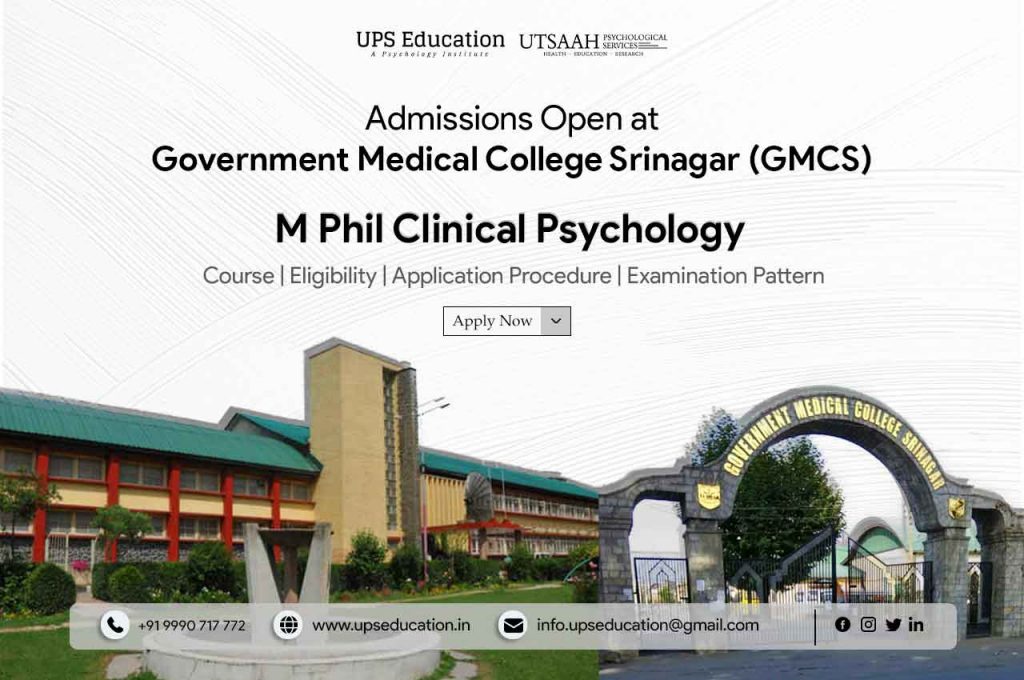 GMCS Admissions Open for M.Phil Clinical Psychology UPS Education