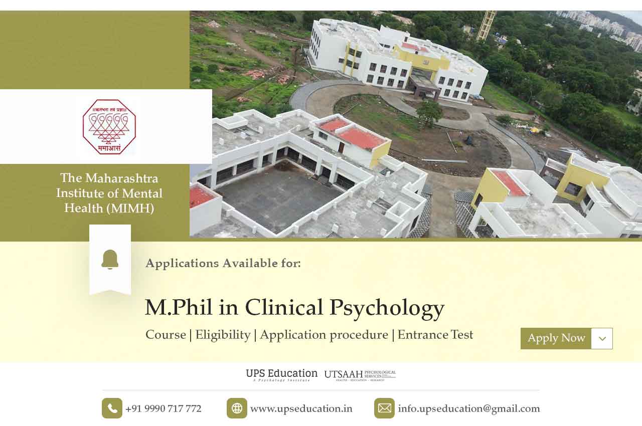 M Phil Clinical Psychology admissions open at MIMH Pune