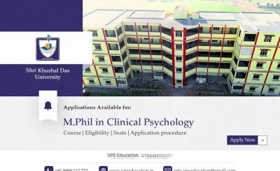 Admissions Open at SKD University For M.Phil Clinical Psychology