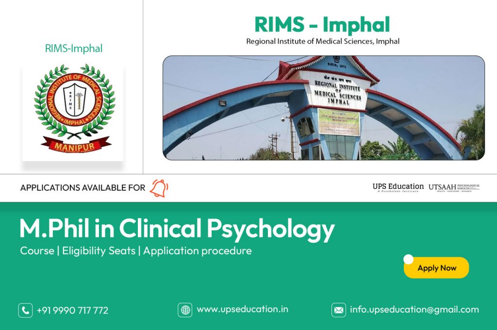 Admissions are Open at RIMS, Imphal for M. Phil in Clinical Psychology