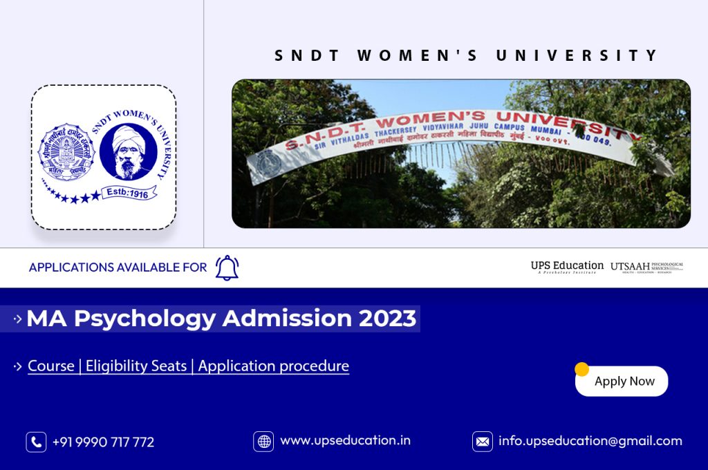 Applications at SNDT Women’s University for MA Psychology 2023 UPS