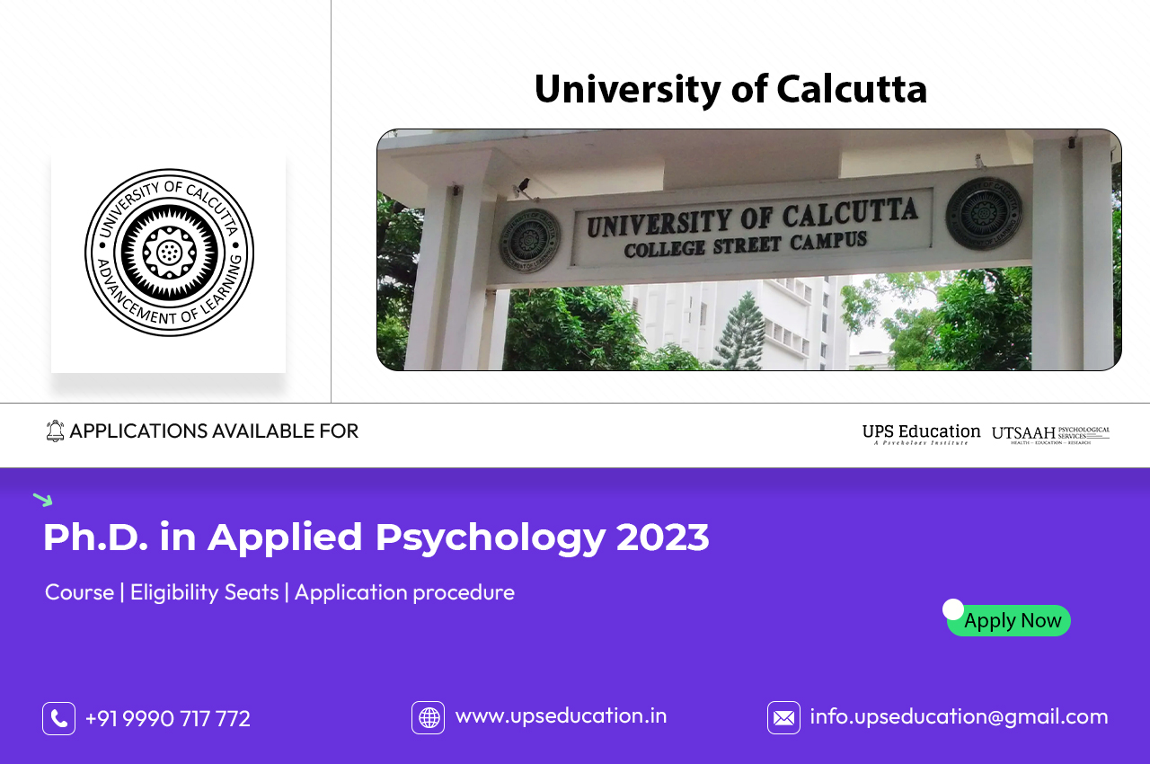 Ph.D in Applied Psychology Admission Open