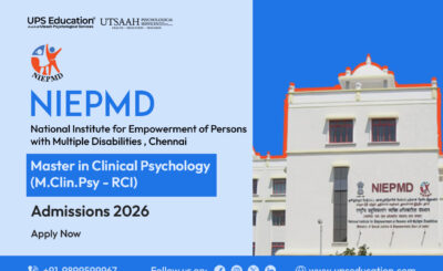 NIEPMD Chennai Master in Clinical Psychology MClinPsy RCI Admissions 2026