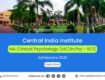 Central India Institute MA Clinical Psychology (RCI) Admissions 2026 banner showing admission information, eligibility, exam pattern, and important dates
