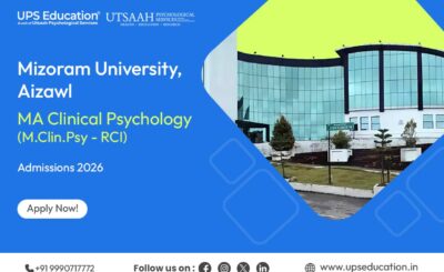 Mizoram University MA Clinical Psychology RCI Admission 2026 notification, eligibility criteria, exam pattern and application details