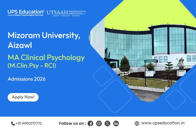 Mizoram University MA Clinical Psychology RCI Admission 2026 notification, eligibility criteria, exam pattern and application details