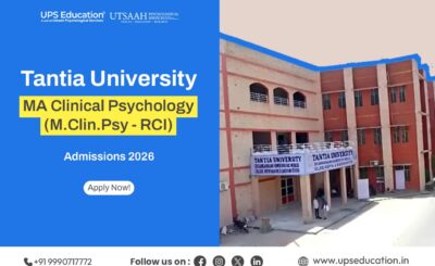 Tantia University MA Clinical Psychology (RCI) Admissions 2026 application form released