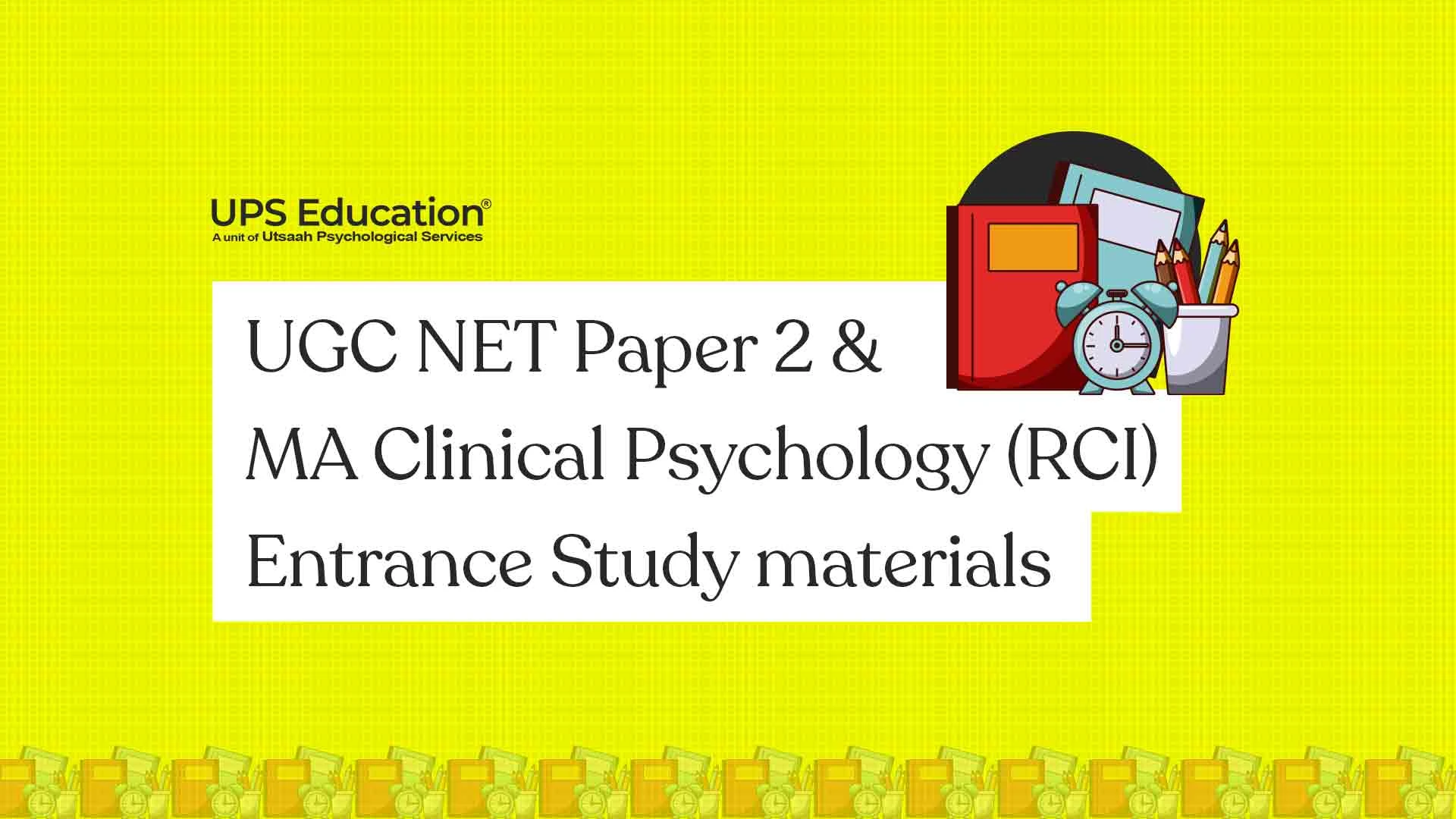 UGC NET Paper 2 & MA Clinical Psychology(RCI) Entrance Study materials